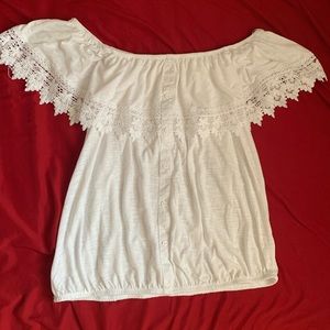 White off the shoulder top